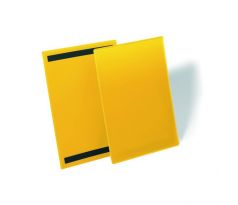 Magnetické vrecko na štítok 210 x 297 mm na výšku 50 ks žlté