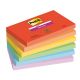 Samolepiaci bloček Post-it Super Sticky PLAYFUL, veľkosť 76x127 mm, 6 bločkov po 90 lístkov