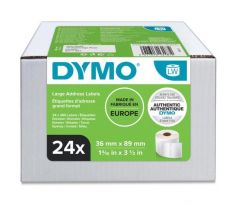 Samolepiace etikety Dymo LW 89x36mm adresné veľké biele 6240ks