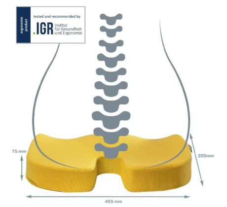 Vankúš na sedenie Leitz Cosy Ergo teplý žltý