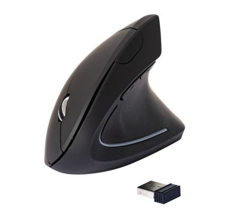 Bezdrôtová ergononická myš Q-CONNECT čierna