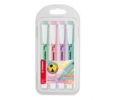 Sada zvýrazňovačov STABILO swing cool Pastel  4S