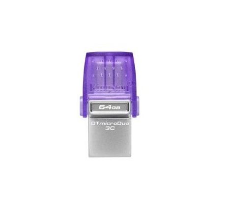 USB kľúč Kingston DataTraveler microDuo 3C 64GB USB 3.0/3.1 flashdisk (DTDUO3CG3/64GB)