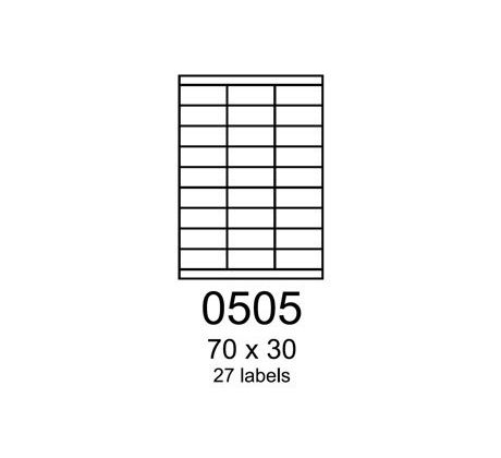 etikety RAYFILM 70x30 biele s odnímateľným lepidlom R01020505A (100 list./A4) (R0102.0505A)