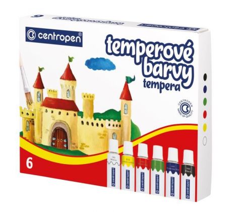 Temperové farby Centropen 6 farieb 12ml