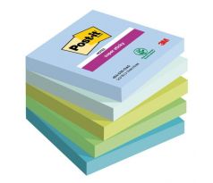 Bloček Post-it Super Sticky OASIS, veľkosť 76x76 mm, 5 bločkov po 90 lístkov