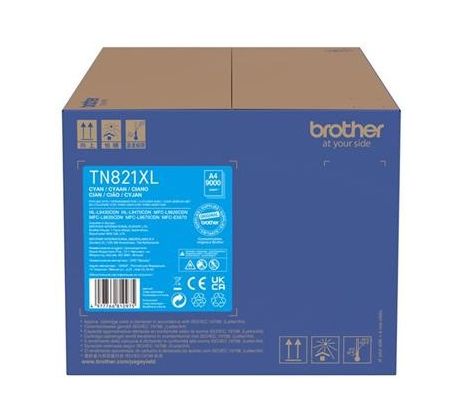 toner BROTHER TN-821XL Cyan HL-L9430CDN/L9470CDN, MFC-L9630CDN/L9670CDN (9000 str.) (TN821XLC)