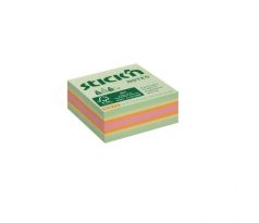 Samolepiaca mini kocka, 51x51 mm, lesný mix pastelových farieb, 240 lístkov