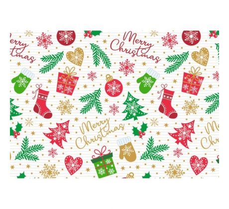 Baliaci papier vianočný Merry Christmas 70cmx2m