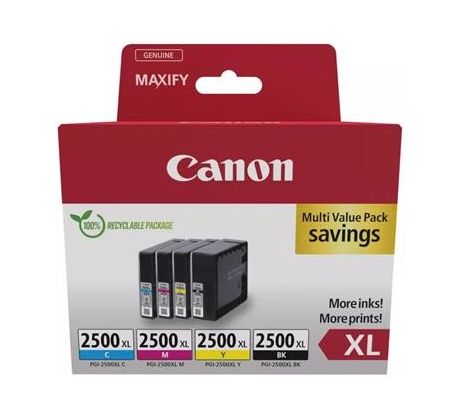 kazeta CANON PGI-2500 BK/C/M/Y XL PACK MAXIFY iB4050/MB5050/MB5350 (9254B010)