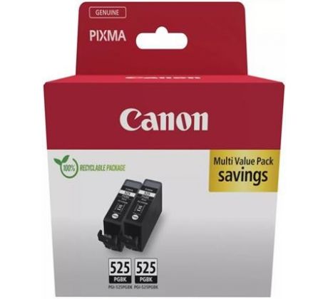 kazeta CANON PGI-525PGBK black TWIN MG 5150/5250/6150/8150, iP 4850 (2x 341 str.) (4529B017)