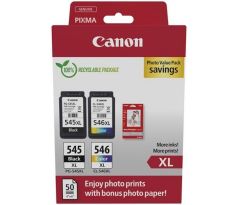 kazeta CANON PG-545 XL black + CL-546 XL color MG2450/MG2550 + GP501 10x15 (8286B011)