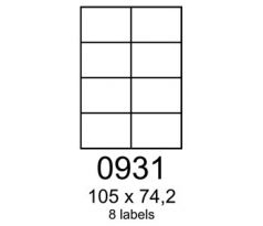 etikety RAYFILM 105x74,2 matné polyesterové strieborné R05550931A-LCUT (100 list./A4) (R0555.0931A-LCUTA4)