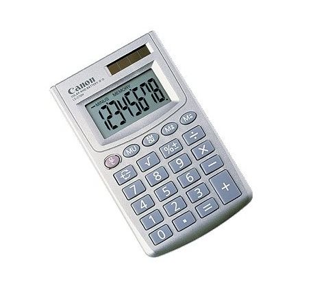 vrecková kalkulačka CANON LS-270L, 8 miest, solárne napájanie + batérie (6649C001)