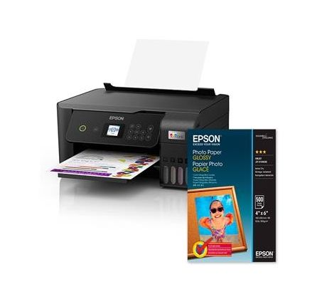 AKCIA: "ecoTANK" EPSON L3260 + fotopapier (10x15,500ks,200g/m2,glossy) (C11CJ66407A)