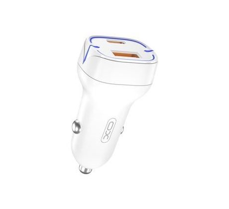 nabíjačka do auta XO CC37 1TypC+1USB/20W biela (IXADACARCC37ALB)