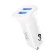 nabíjačka do auta XO TZ10  2USB/2A/12W biela + micro USB kábel (GSM167465)