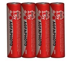 zinková batéria AgfaPhoto 1.5V, R06/AA, shrink 4ks (AP-R06-4S)