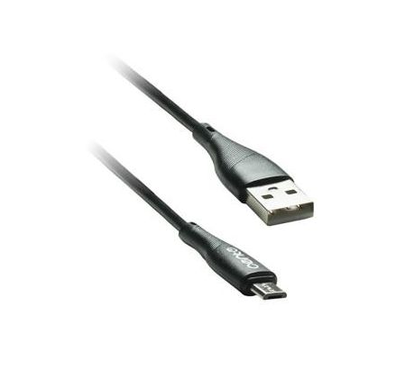 kábel CENTO C100 Micro-USB (1m,3A) čierny (LCCAB100MUBLA)