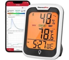 domáci teplomer a vlhkomer ThermoPro TP-358, 3"LCD displej, aplikácia na štatistiky (PTS-067)