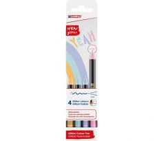 Sada popisovačov edding 1200/4S glitter, pastelové farby