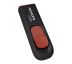 USB kľúč ADATA Classic Series C008 64GB USB 2.0, výsuvný konektor,čierno-červený (AC008-64G-RKD)