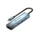 adaptér Devia HUB 4in1 EC621 USB-C 3.1 to 3x USB 3.0 + RJ45 sivý (BRA013511)
