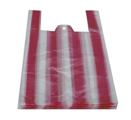 Taška mikroténová do 10 kg 30+18x55 pruhovaná 100 ks