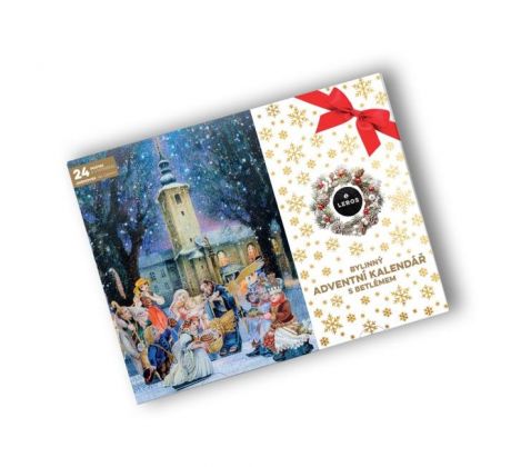 LEROS bylinný adventný kalendár s Betlehemom (24 vreciek)