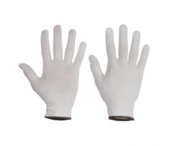 Rukavice nylonové BOOBY, biele, veľ. 9/L