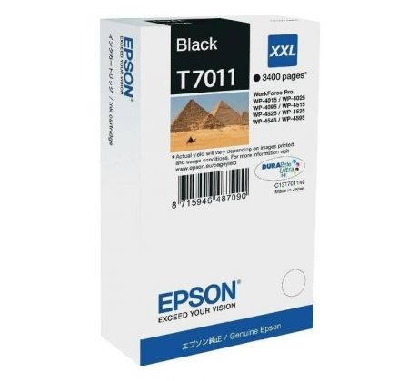 Atramentová náplň Epson T7011 black XXL C13T701140 pre WP4000/WP4500 (3.400 str.)