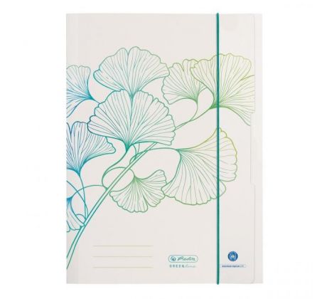 Kartónový obal s gumičkou Herlitz Greenline Ginko