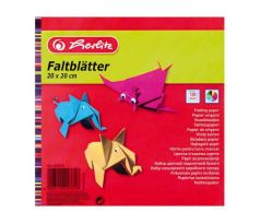 Farebný papier Herlitz 100 listov 10 farieb 20x20cm 60g