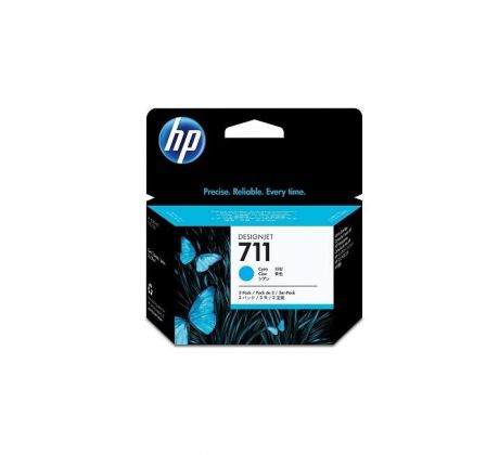 Atramentová náplň HP CZ134A HP 711 cyan (3x29 ml) pre DesignJet T120/T520/T130/T530