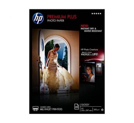 Fotopapier HP inkjet premium plus, lesklý, A4, 300 g, CR672A