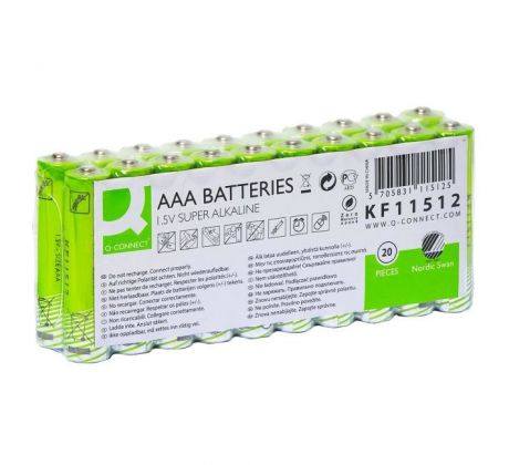 Batéria Q-CONNECT AAA Nordic Swan mikrotužkové 20 ks