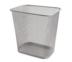 Drôtený kôš 13 ℓ hranatý strieborný