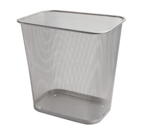 Drôtený kôš 13 ℓ hranatý strieborný