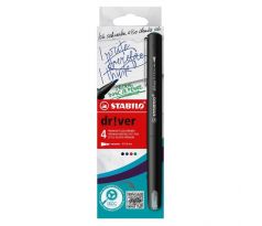 Sada linerov na písanie STABILO dr!ver - medium - 4 ks zelená, červená, modrá, čierna