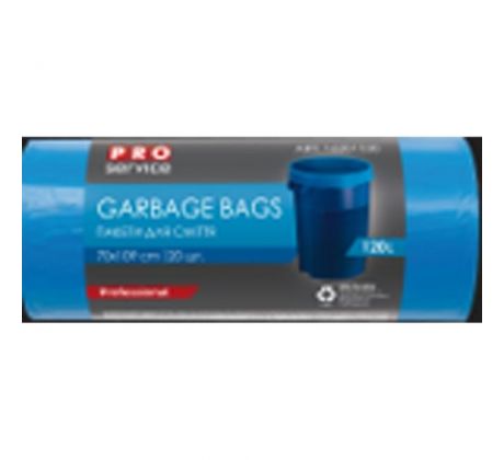 Vrecia na odpadky 70x109, LDPE, 120 ℓ, 21 mic, 20 ks modré