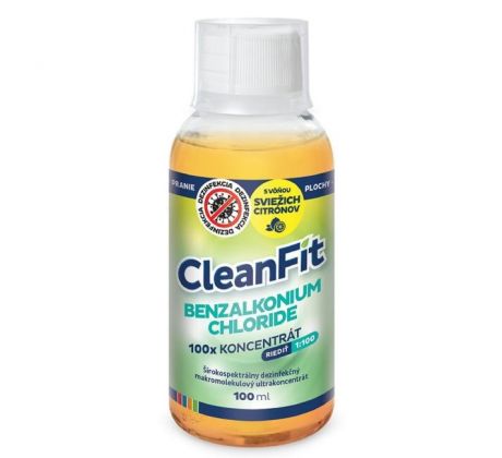 Cleanfit ultrakoncentrát - Benzalkonium Chloride dezinfekčný 100 ml