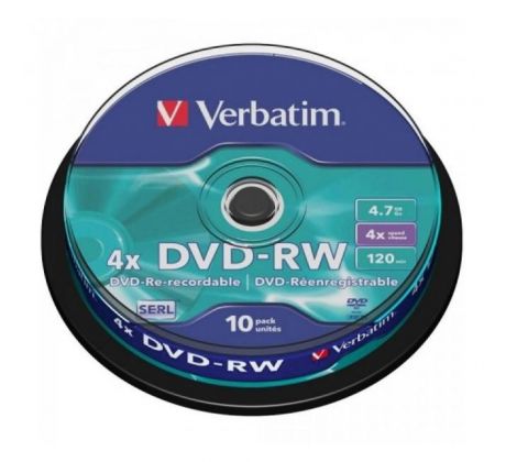Verbatim DVD-RW 4x 4,7GB cake 10 ks