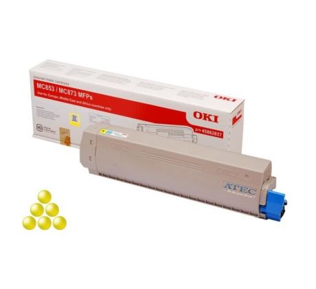 Toner OKI 45862837 pre MC853/MC873 yellow (7.300 str.)