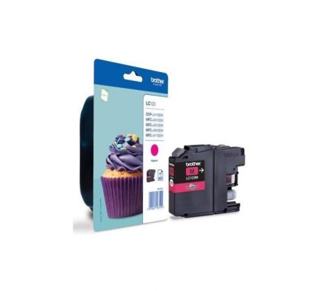 Atramentová náplň Brother LC-123 pre DCP-J4110DW/ MFC-J4410DW/J4510DW/J4610DW magenta (600 str.)