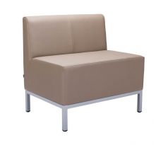 Jednkreslo Steve, celočalúnené, š. 80 cm, zdravotnícka ekokoža 096, sivá konštrukcia