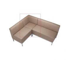 Rohový diel Steve, celočalúnené, š. 80 cm, zdravotnícka ekokoža 096, sivá konštrukcia