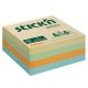 Samolepiaci bloček 76x76mm lúčny mix pastelových farieb 400 lístkov