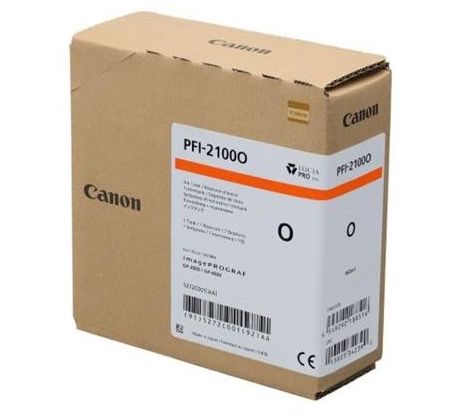 kazeta CANON PFI-2100O Orange iPF GP-2000/2600S/4000/4600S/6600S (160 ml) (5272C001)