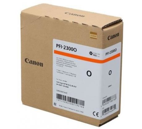 kazeta CANON PFI-2300O Orange iPF GP-2000/2600S/4000/4600S/6600S (330 ml) (5283C001)