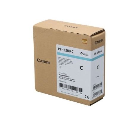 kazeta CANON PFI-3300C Cyan iPF GP-2600S/4600S/6600S, PRO-2600/4600/6600 (330 ml) (6434C001)